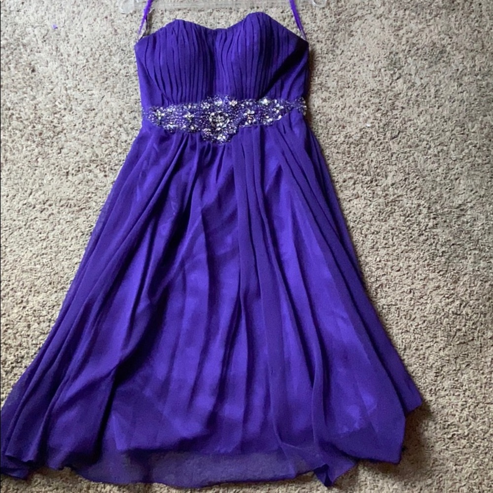 Purple dress with jewel detailing